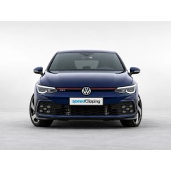Front view of a car with a replaced license plate after professional image editing.