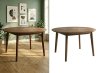 Oval wooden table with background removed and a clean white presentation.