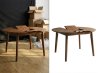 Eliminación de fondo para mesa de madera extensible con recorte limpio para catálogo de muebles