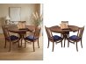 Eliminación de fondo para conjunto de comedor con mesa y sillas para e-commerce
