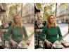 Restauración de foto antigua antes y después con reparación de daños y corrección de color en retrato