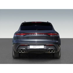 Rear view of a black high-end vehicle prepared for a transparent background.